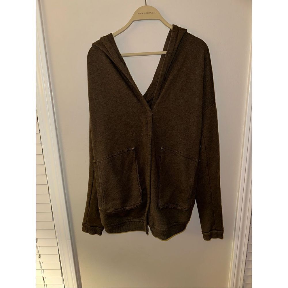 Aritzia Wilfred Free Womens Small khaki Rousseau Oversize Zip Up Sweater Jacket
